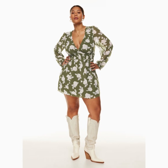 Wilfred Wistful Dress | Grotto Green/Mochi Pink | Size Small - Picture 4 of 8